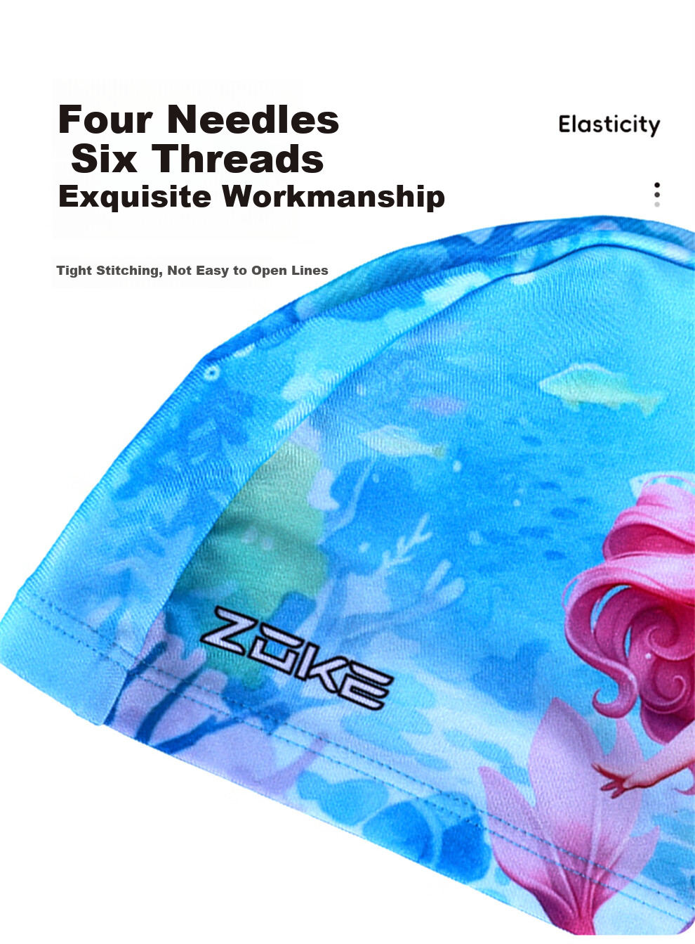 ZOKE Kids Knitted Swim Cap Professional Swimming Training Hair and Ear Protection Comfortable Non-Tight Swim Cap 626504336 2