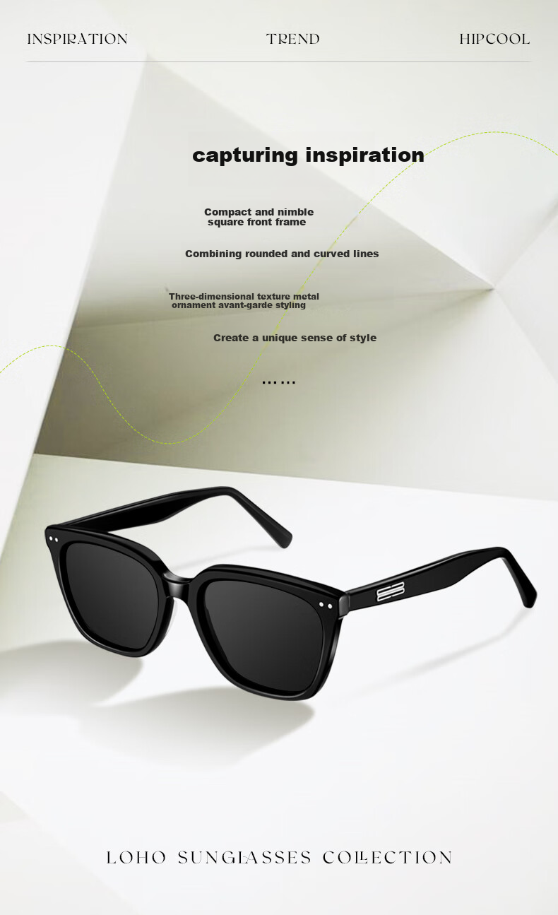 LOHO Sunglasses for Women, 2026 New Style GM Glasses for Men, Sunglasses with UV Protection, High-End Look, Makes Face Appear Smaller When Driving 1