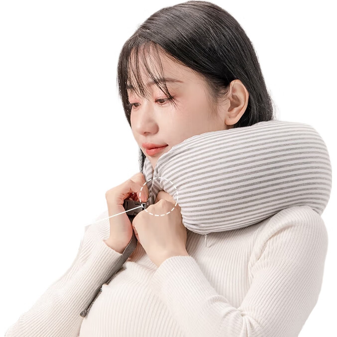 MINISO Подушка для шеи, U-образная, для путешествий, для офиса, сине-серая