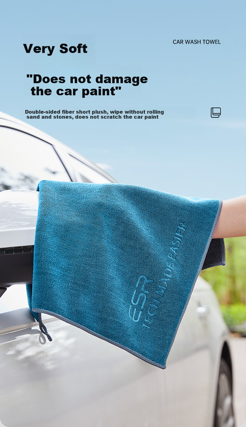 ESR ESR Car Wash Towel for Cleaning, Lint-Free, Absorbent, Car-Mounted, Streak-Free Cloth, Cleaning Supplies 8