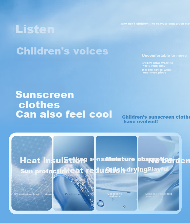 BALABALA Children's Sun Protection Clothing, Boys And Girls Cooling Skin Coat, Baby Parent-Child Summer Thin Breathable Multi-Color UPF50+ 3