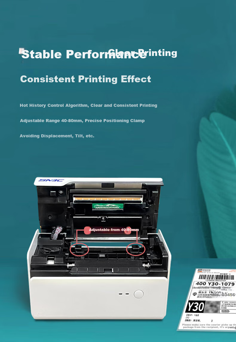 SNBC BTP-L530 Thermal Label Printer 80mm Shipping Label Printer USB Barcode Sticker Printer for E-commerce Delivery Station 5