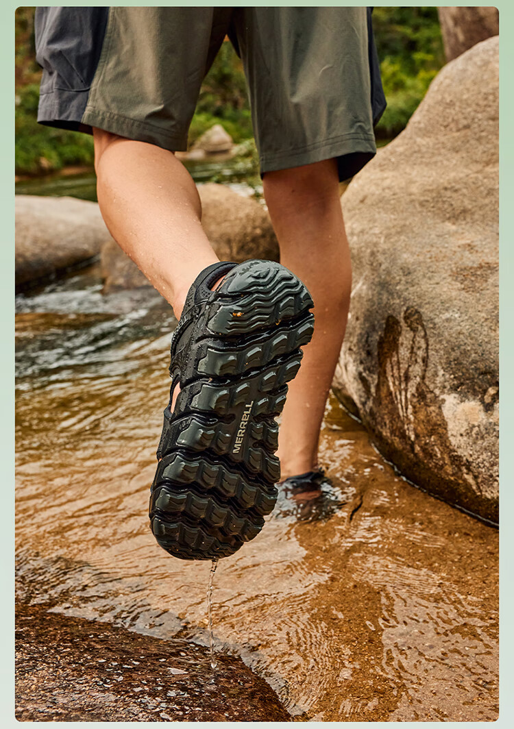 Merrell Outdoor Stream Trekking Sandals MAIPOSIEVE Lightweight Breathable Non-Slip Outdoor Camping Casual Sandals J031 Gray Blue 42 10