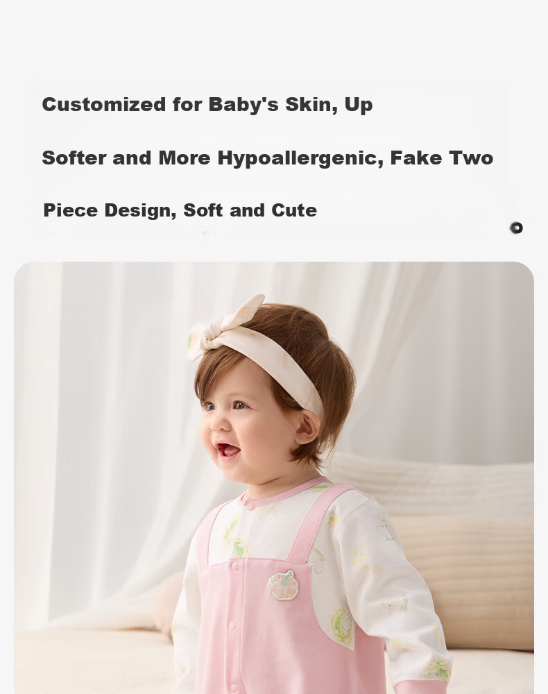 Shiyuejiejing Baby Romper, Straight-Collar Bodysuit, Newborn Onesie 1