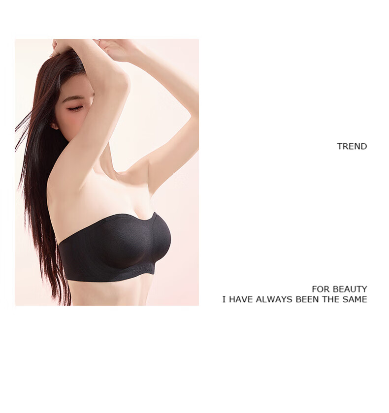 MiiOW Strapless Bra for Women, Non-Slip Push-Up, Invisible Seamless Backless Bra, Anti-Sagging Camisole Brassiere 23