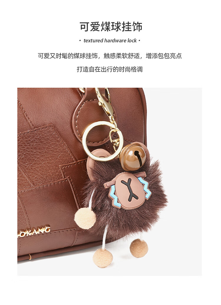 Aokang Women's Handbag, Fashionable Bowling Bag, Trendy Versatile Commuter Crossbody Shoulder Bag, Birthday Gift for Wife Or Girlfriend on May 20th 3