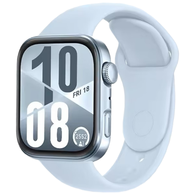 W&P Huawei Fit5 Sport Silicone Watch Band for Huawei Watch Fit5/4/3/4Pro 2025 New Breathable Liquid Silicone Pin Buckle Strap - Island Blue