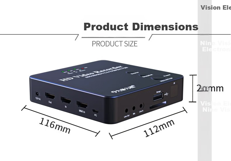 Jiuyinjiushi S1 High-Definition Acquisition Recording Box SDI/DVI/HDMI/S Terminal/BNC Surgical Video Recorder for Gastroscopy, Laparoscopy, And Endoscopy Display Monitor Recording Storage Device 11