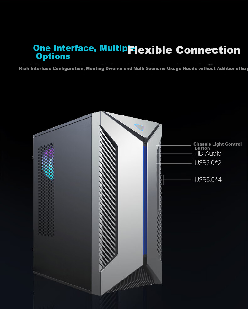 MACHENIKE Dawn S Office And Commercial High-Performance Compact Gaming Desktop Computer (I5-14400F, 16GB RAM, D5 SSD, RTX5060) 8