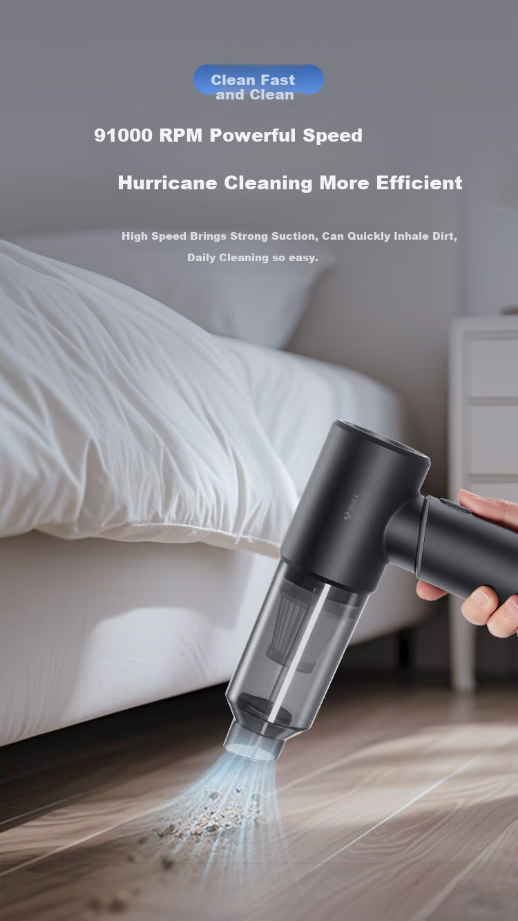 BULL Car Vacuum Cleaner for Home And Car Use, High Suction Power Handheld Vacuum Cleaner, Portable And Compact, Suction Blowing Cleaning Four-In Suitable for Li Auto I9 And Other GNV-CVQ112 8