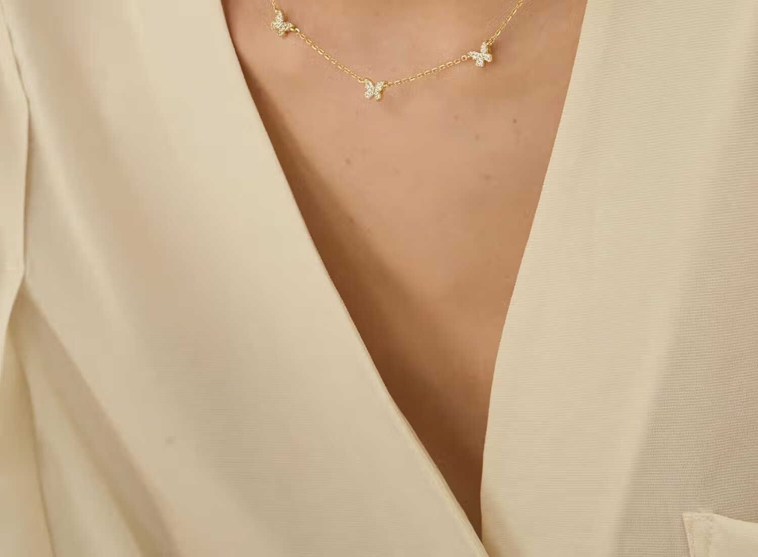 Arsis Silver Jewelry Lucky Charm Star Butterfly Collarbone Chain Necklace for Women, Original Design Necklace, Gift for Girlfriend 17