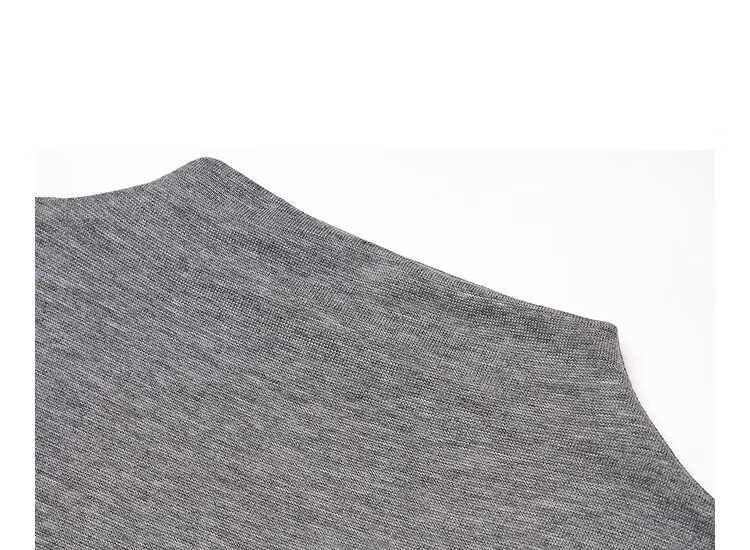 INMAN Wool Stand Collar T-Shirt 2025 Autumn Women's New Layered Slim Fit Long Sleeve Base Shirt Light Gray S 3
