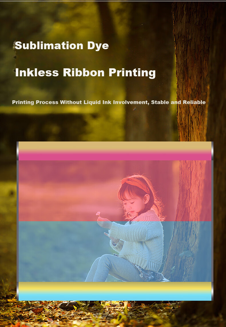 Huiwei Compatible with Fujifilm PSC2D Xiaoqiaoyin II Digital Photo Printer Second Generation Film Paper Photo Consumables Pack: 6-Inch Ribbon + 40 Sheets of Photo Paper 6
