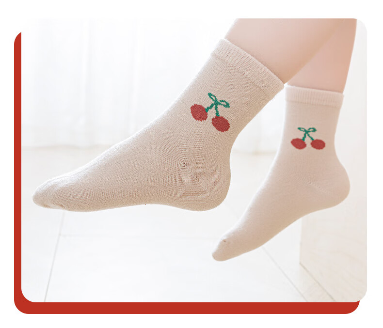 LIUZHI SHU Children's Socks for Spring And Autumn, Girls' Thick Mid-Calf Socks for Fall And Winter, Combed Cotton Princess Socks for School-Age Children And Teens 9