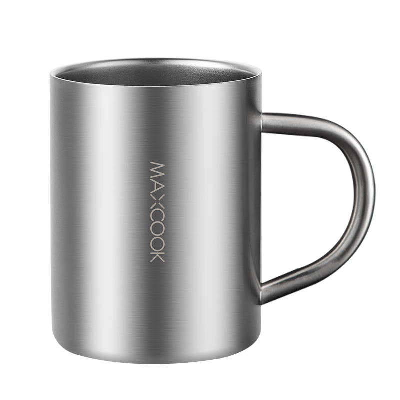 MAXCOOK 304 Stainless Steel Double-Layer Mug Office Water Cup Household Anti-Drop 400ml