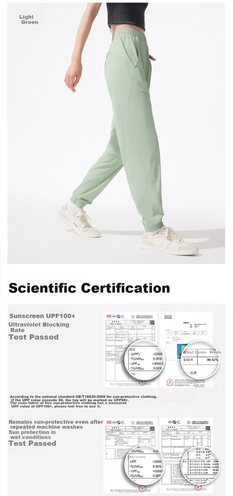 Beneunder Wide-Leg Pants, Casual Trousers for Women, Sports Ice Silk Sun Protection Long Pants, Loose Fit for Spring And Summer, Soft Support, New Style AL844, Size 25 5