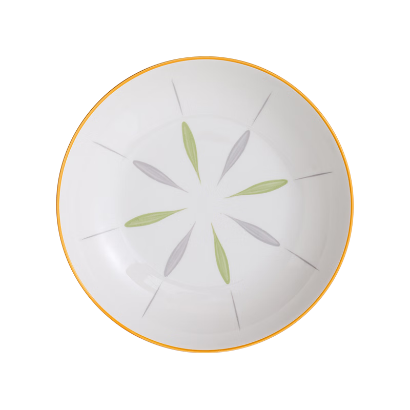 Huaqingge 8-inch Ceramic Plates Set of 4 Home Dining Plates Steak Plates Dumpling Plates Rice Plates Underglaze Color Hand-Painted Muyun