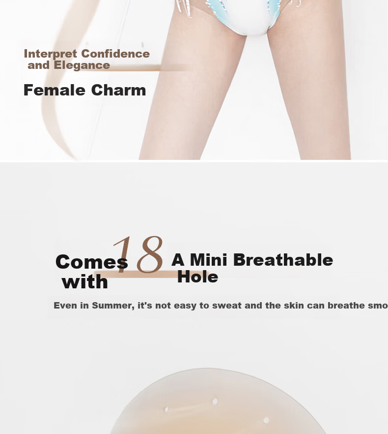 Vcn Breathable Nipple Covers - 1 Pair [02# White Warm Skin] Ultra-Thin Breast Pads for Women's Wedding Dresses And Spaghetti Straps, Preventing Nipple Showthrough 3