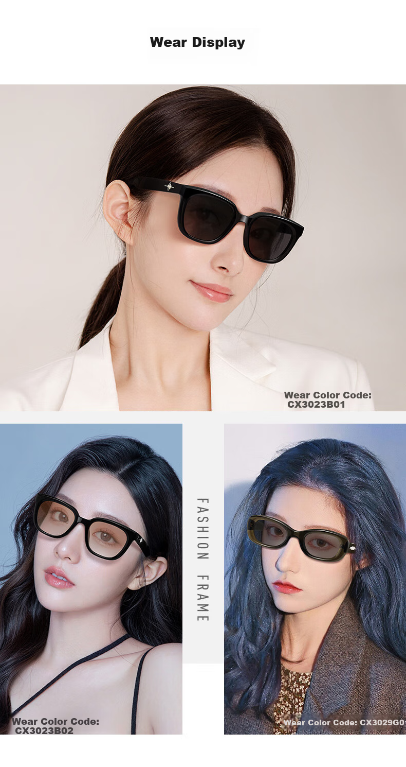 CAXMAN Retro Cat Eye Elegant Plain GM Sunglasses for Men And Women, Narrow Frame UV Protection Polarized Driving Glasses that Make Face Look Smaller 2