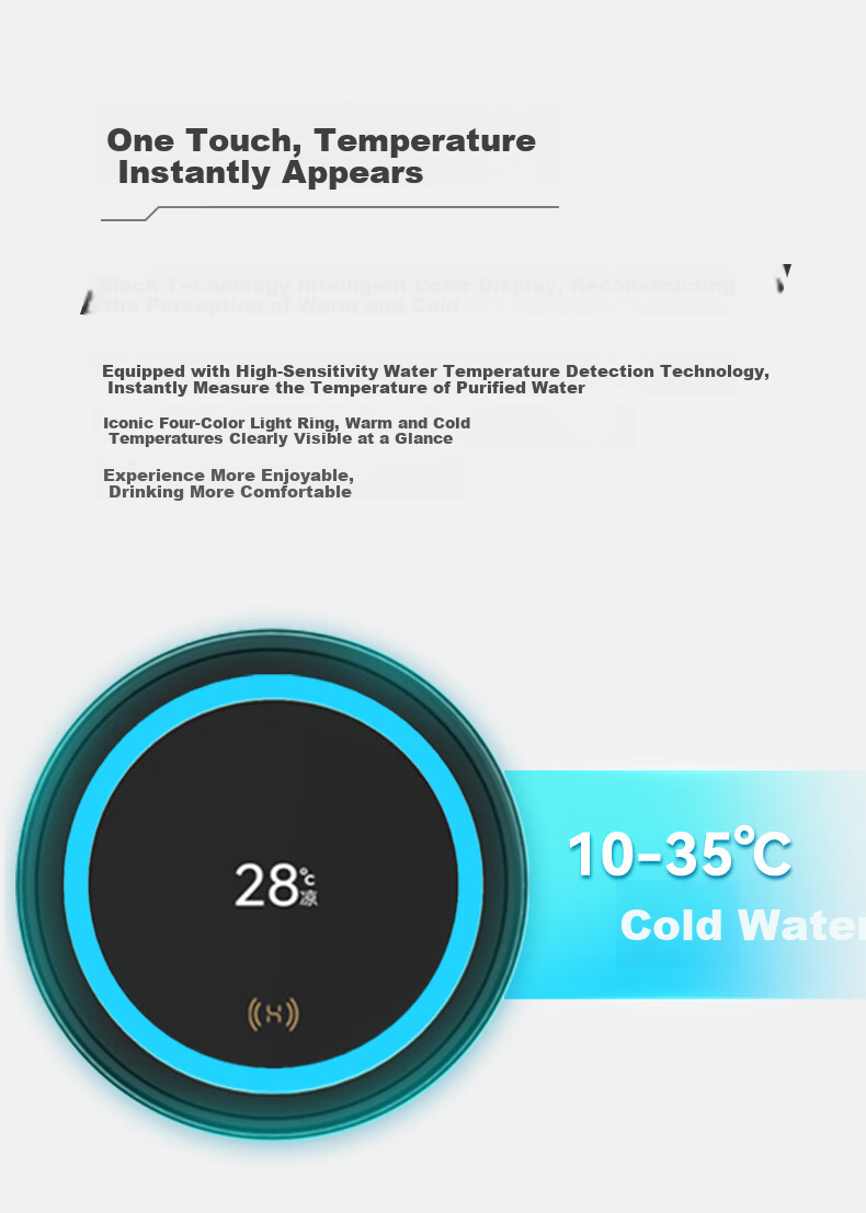 THERMOS Smart Insulated Mug 450ml, Temperature Display Hot And Cold Water Bottle for Men And Women, Large Capacity Mid-Autumn Festival Gift TEEB-BL 2