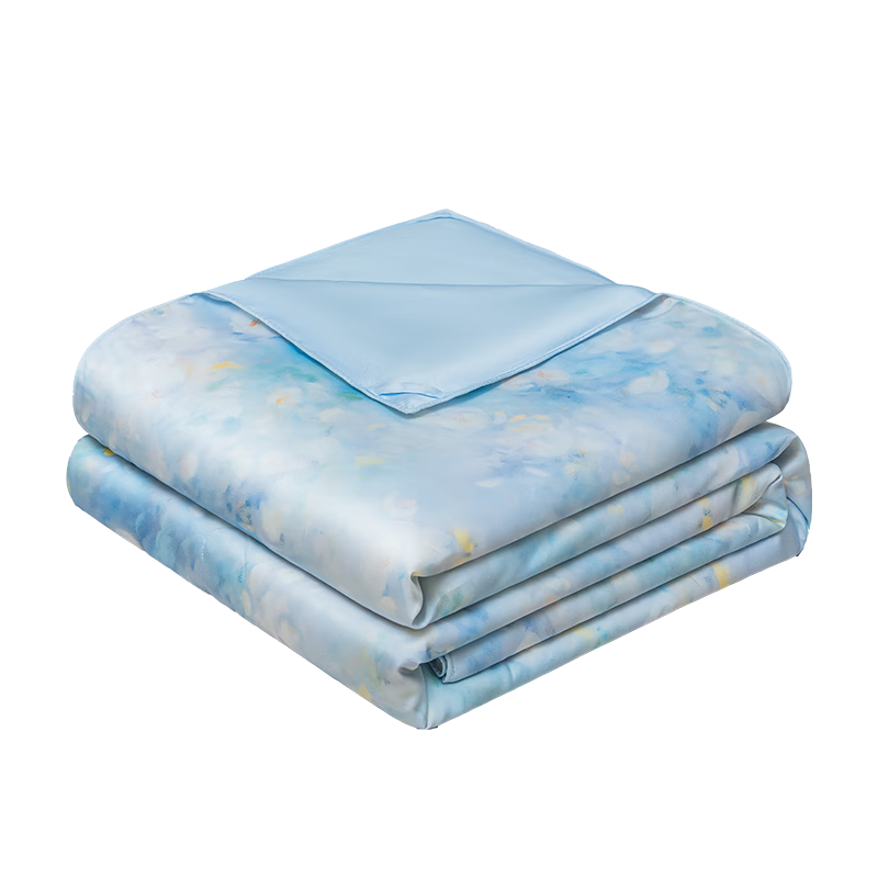 JD Original Silk Comforter, Lanjing Tencel Summer Cooling Quilt, Air Conditioning Quilt, 100% Silk Cool Touch Comforter, 1.8x2.1m