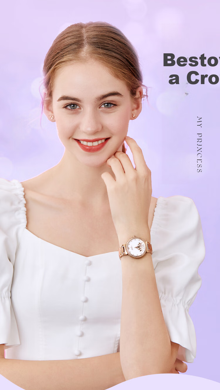 EBOHR Women's Watch, Butterfly Love Flower Crown Skeleton Ladies Mechanical Watch, Birthday Mid-Autumn Festival Gift, 36530120, for Girlfriend 1