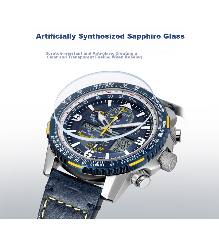 CITIZEN Watch for Men, Japanese And Korean Style, Eagle in The Sky, Eco-Drive, Radio-Controlled Nylon, Fashionable Gift for Boyfriend, JY8074-11X 11