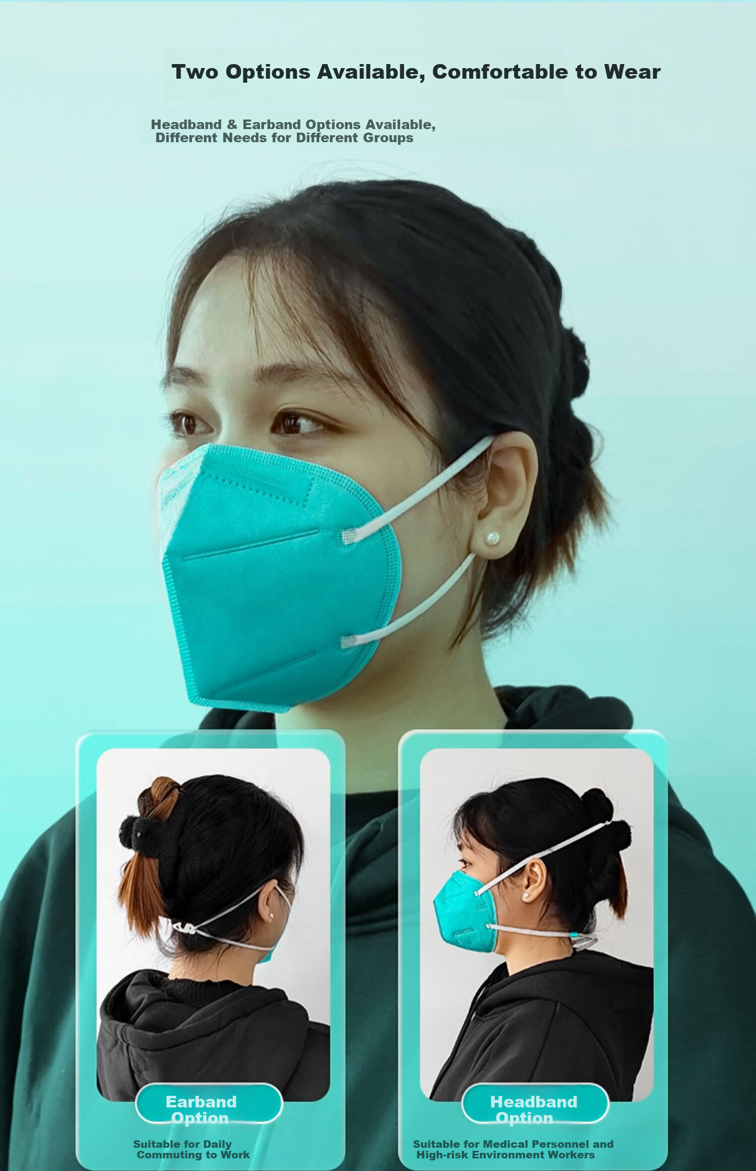 Baoweikang KN95 Dust Mask, Anti-Dust And Anti-Smog PM2.5 Construction Sanding Dust Industrial Dust Protection Mask Upgraded Breathable Version (50 Pieces) 3