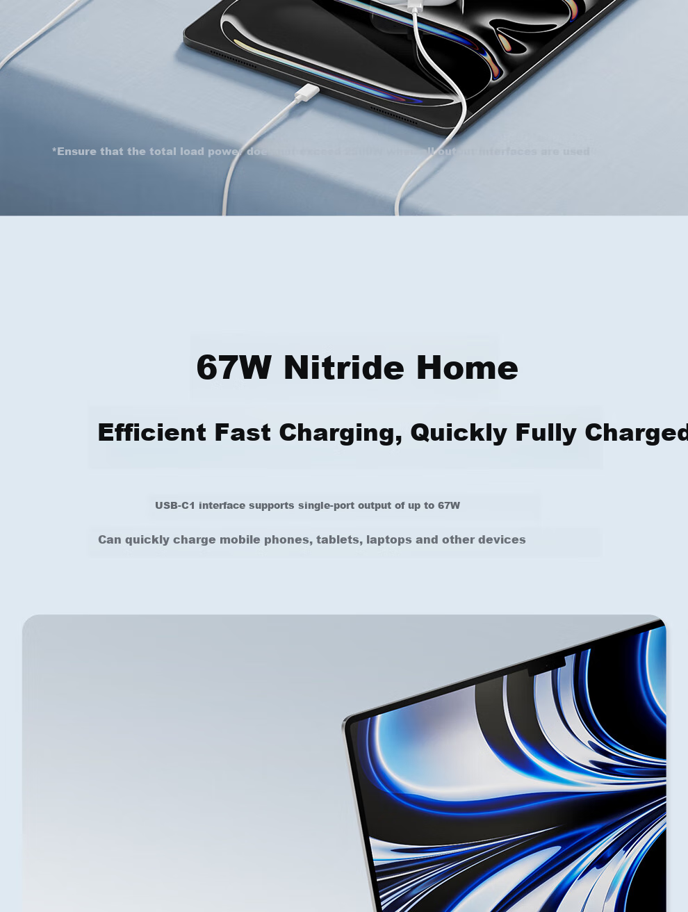 PHILIPS GaN Desktop Charging Station Power Strip 67W Charger Laptop Multi-Functional USB Extension Cord Portable Power Board Small Electric Compartment Safe Fast Charge 2C2A+3 Outlets White 4