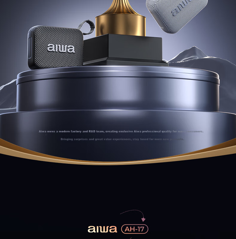 Aiwa AH-17pro Bluetooth Speaker with USB and TF Card Support, Portable Wireless Player for Square Dance, Home Desktop Outdoor Sound System, Purple 2