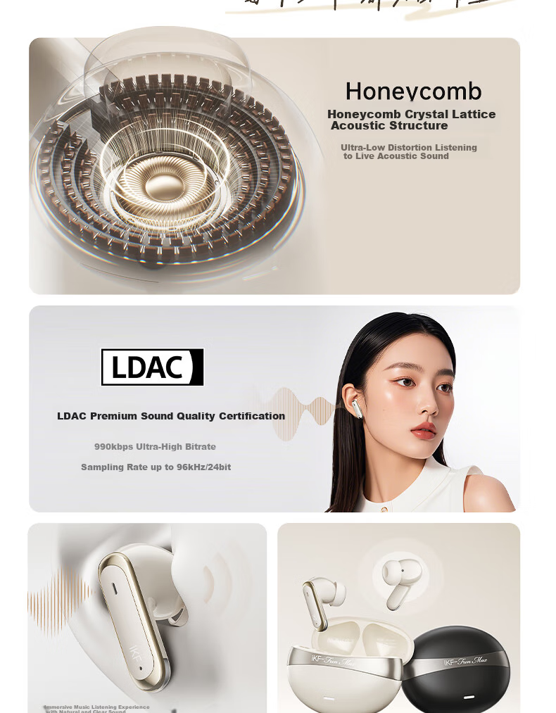 IKF C01 Clip-On Bluetooth Headphones, Wireless Open-Style Bone Conduction, Not In-Ear, for Running And Sports, AI Calling, Noise Reduction, Long Battery Life, Suitable for Huawei And Xiaomi, Midnight Black 6