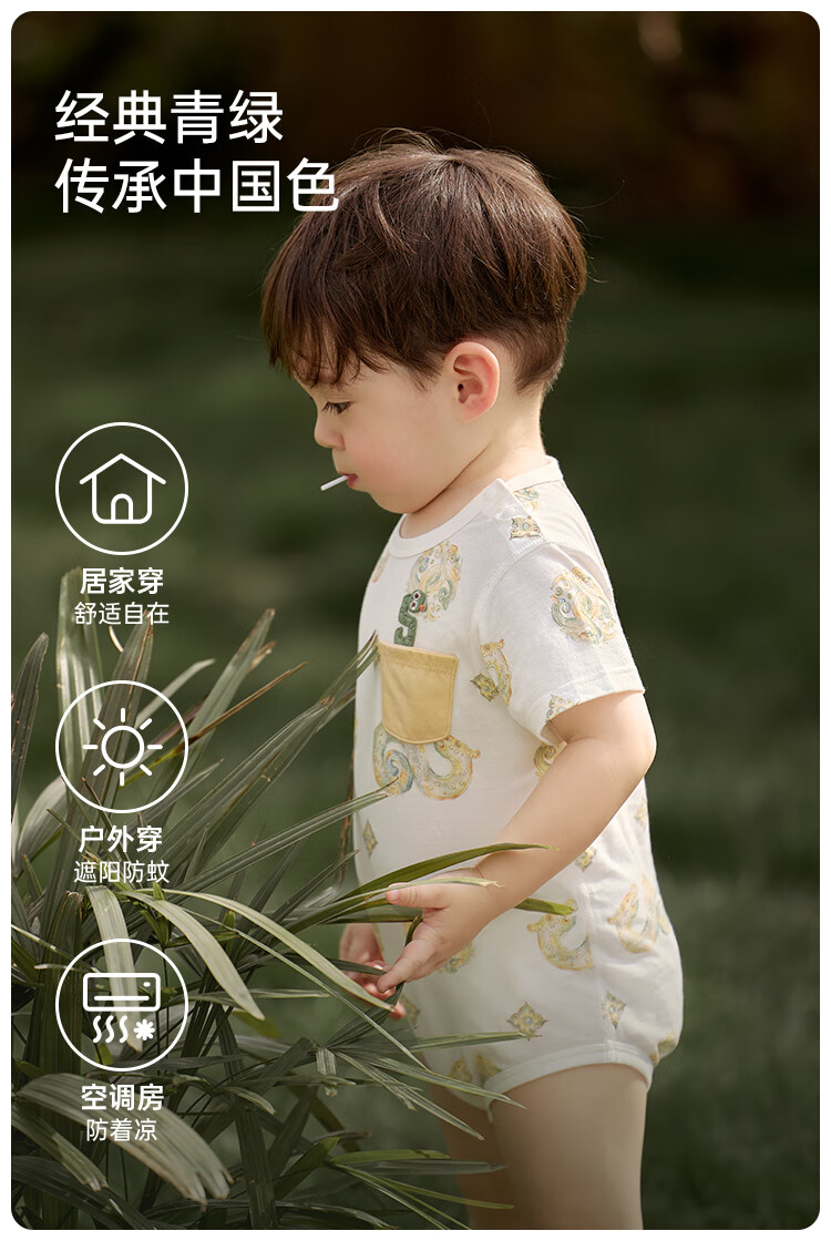 Wismorni Baby Romper, Summer Short-Sleeve Infant Clothing, Breathable Triangle Bodysuit, Full Moon Outfit 2