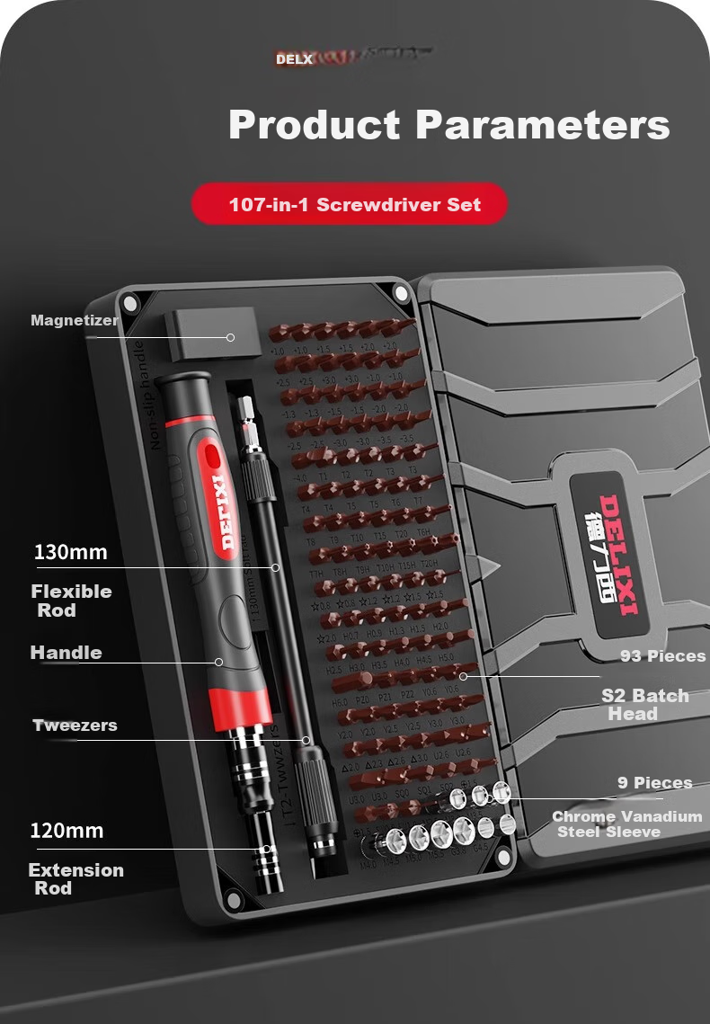 DELIXI Small Screwdriver Set, Phillips And Torx Multifunctional Screwdrivers, Disassembly And Dust Removal Tools, Phone Repair Kit, Screwdriver Set 8