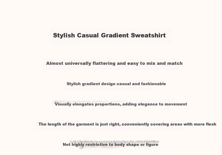 Dme [Stylish Gradient Casual Sweatshirt] Spring And Autumn Cotton Round Neck Loose Slightly Elastic Sweatshirt Women's Top, Flax Gray, S 1