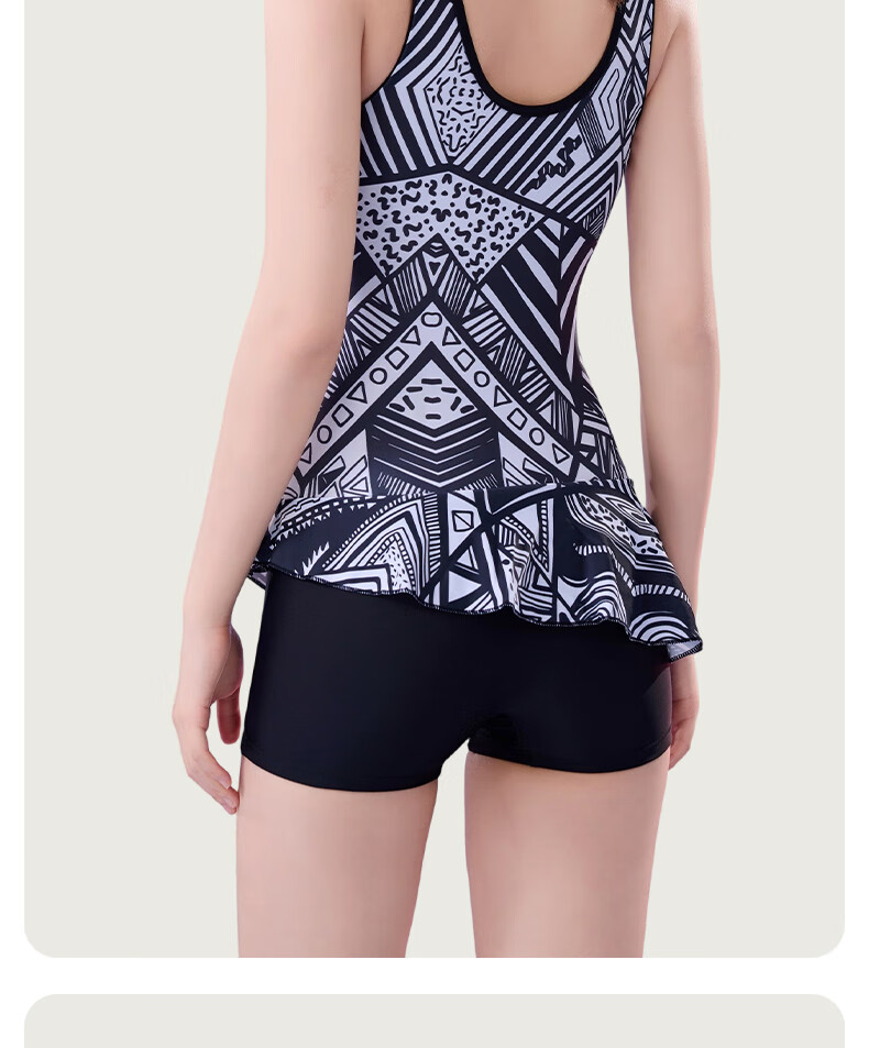 LangSha Women's One-Piece Slimming Modest Swimsuit for Swimming, Hot Springs, Beach, and Vacation 17