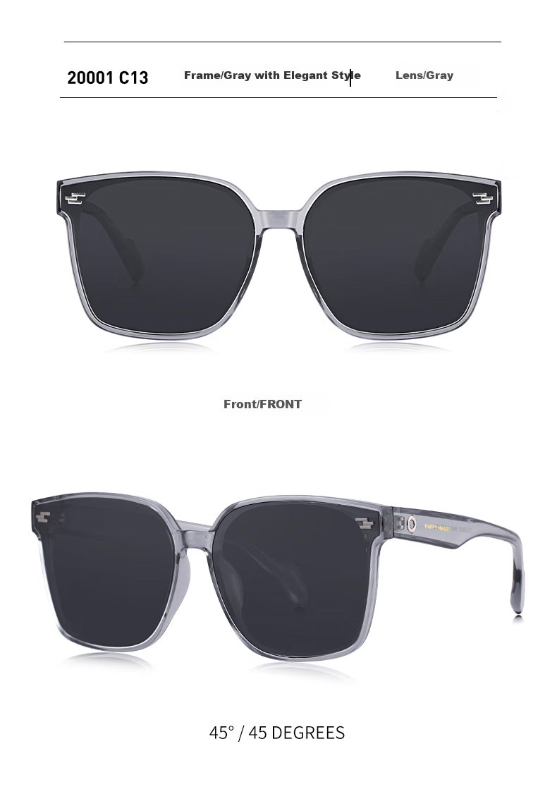 Chaersitaoxin Polarized Sunglasses for Men And Women, Large Frame Sunglasses for Driving And Photography, GM Style Glasses And Sunglasses for Women, Black Frame CJ20001 Back to School 8