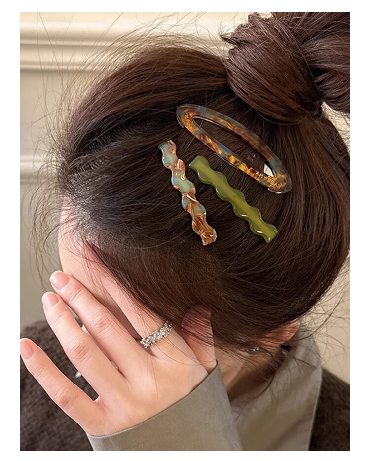 CHIMERA 3-Piece Elegant High-Quality Hair Clip Set for Bangs and Back Hair, Women's Hair Accessories, Side Clips, June 1 Children's Day Gift 5