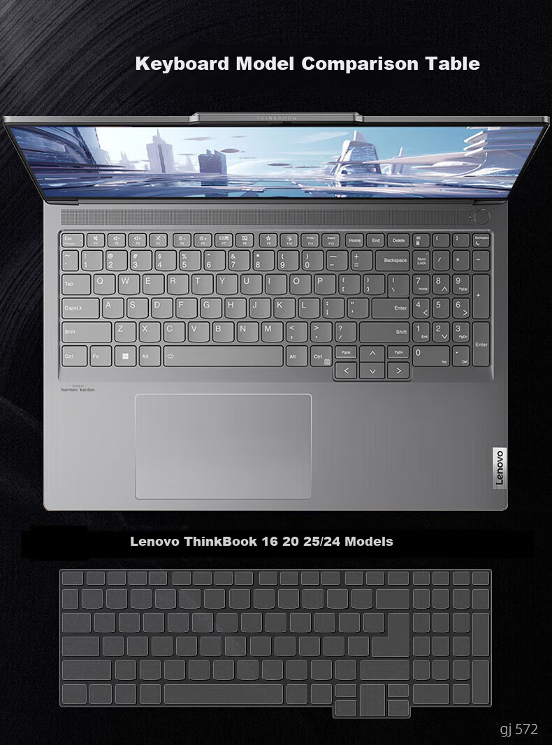 Jiasu Keyboard Cover for Lenovo ThinkBook 16 2026, Compatible with 2025/2024 Models, 16-Inch Laptop Protective Film, Dust-Proof Cover, Highly Transparent And Invisible 1
