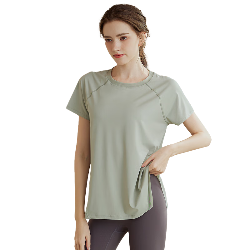 XUEXIMAN Yoga Top for Women, Loose-Fitting Sports Short Sleeve T-Shirt, Quick-Drying Breathable Professional Yoga Fitness Pilates