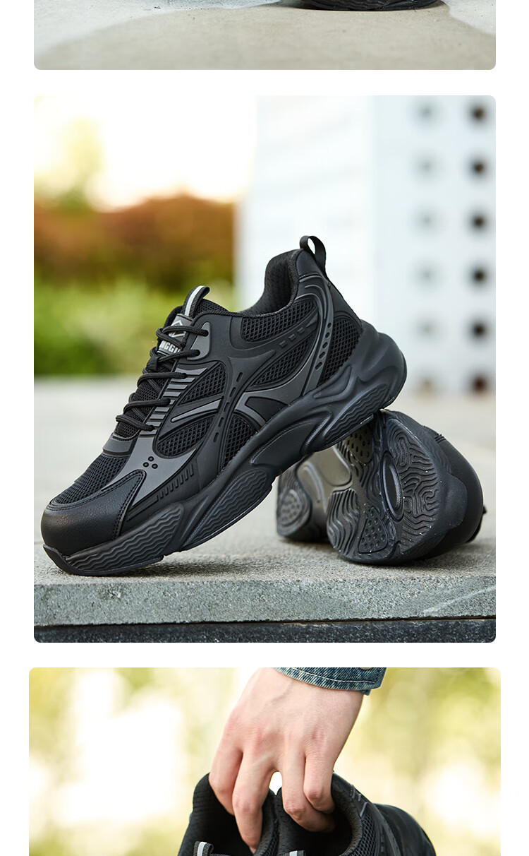 Dinggu Safety Shoes for Men, Steel Toe Anti-Smashing And Puncture-Resistant Work Boots for Construction Sites JD1573hei44 9
