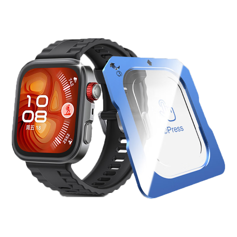 CangHua [2-Pack] Screen Protector for Huawei Watch Fit 4 Pro, Tempered Glass Film, Full Coverage, Shatterproof, Scratch-Resistant, Anti-Fingerprint