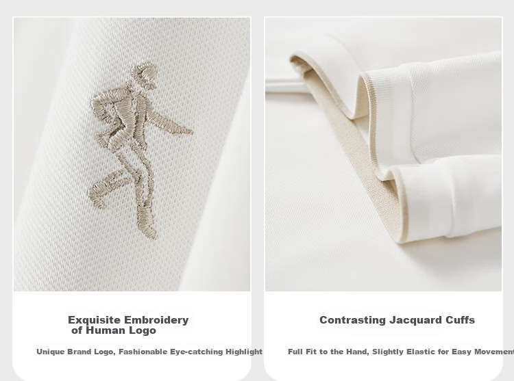 DANCING WOLVES [7A Antibacterial & Instant Cooling] Smooth Mulberry Silk Men's Short-Sleeve POLO 803 Pure White M (170) 3