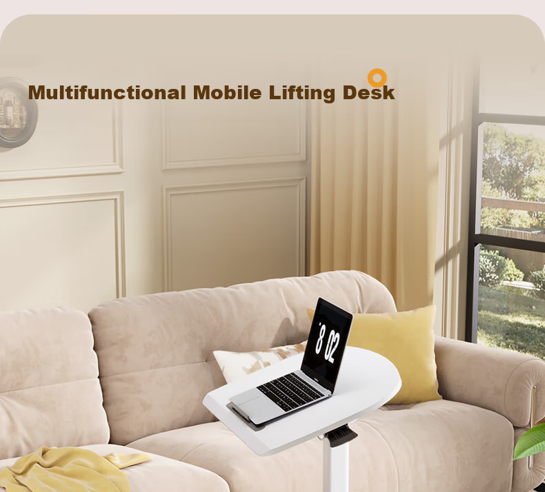 JOYSEEKER Standing Adjustable Height Desk, Foldable Laptop Table, Workstation, Movable Desk, Sofa Table 8