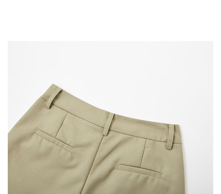 Dme [Zhaoying Aidou] Summer Simple Style TR Insert Decorative Pocket Mid-Length Pants Straight-Leg Petite Women's Casual Trousers 8