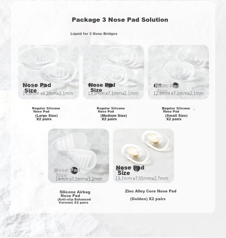 Yanjingbang Titanium Metal Anti-Pressure Mark And Non-Slip Nose Pads, Bridge And Eyeglass Frame Accessories 22