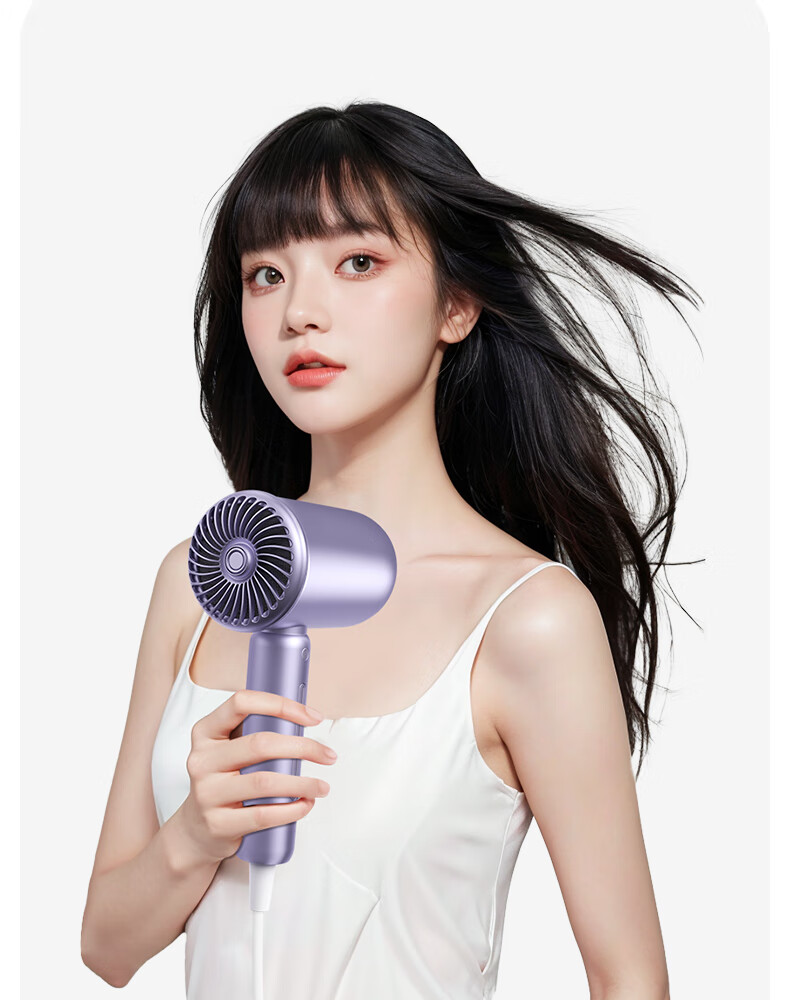 CONFU 100 Million Plasma Hair Dryer 1600W High-Power Quick-Drying Hair Protection No Damage to Hair Mite Removal Antibacterial for Men And Women Home Use Negative Ion Hair Dryer KF-3158 Purple Holiday Gift 4