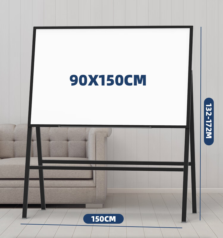 BBNEW 90x150cm A-Frame Whiteboard Writing Board with Stand, Stable Writing Surface, Foldable Adjustable Blackboard for Home, Teaching, Meeting, Office Training NEWF90150 4