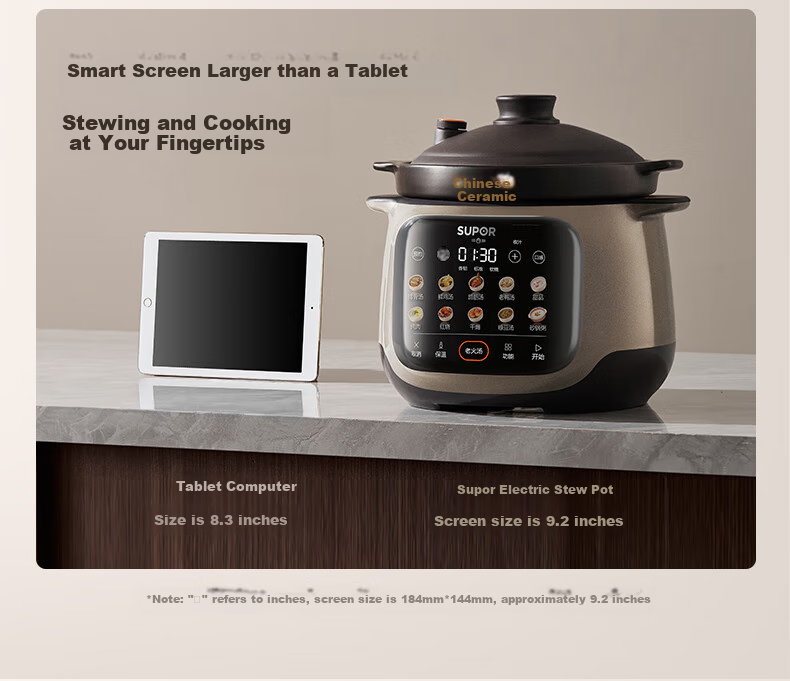 SUPOR Electric Stew Pot, Soup Cooker, Stewing Pot, Porridge Cooker, Baby Food Maker, Electric Cooking Pot, 5L Micro-Pressure Ceramic TG50YC878, Random Delivery 13