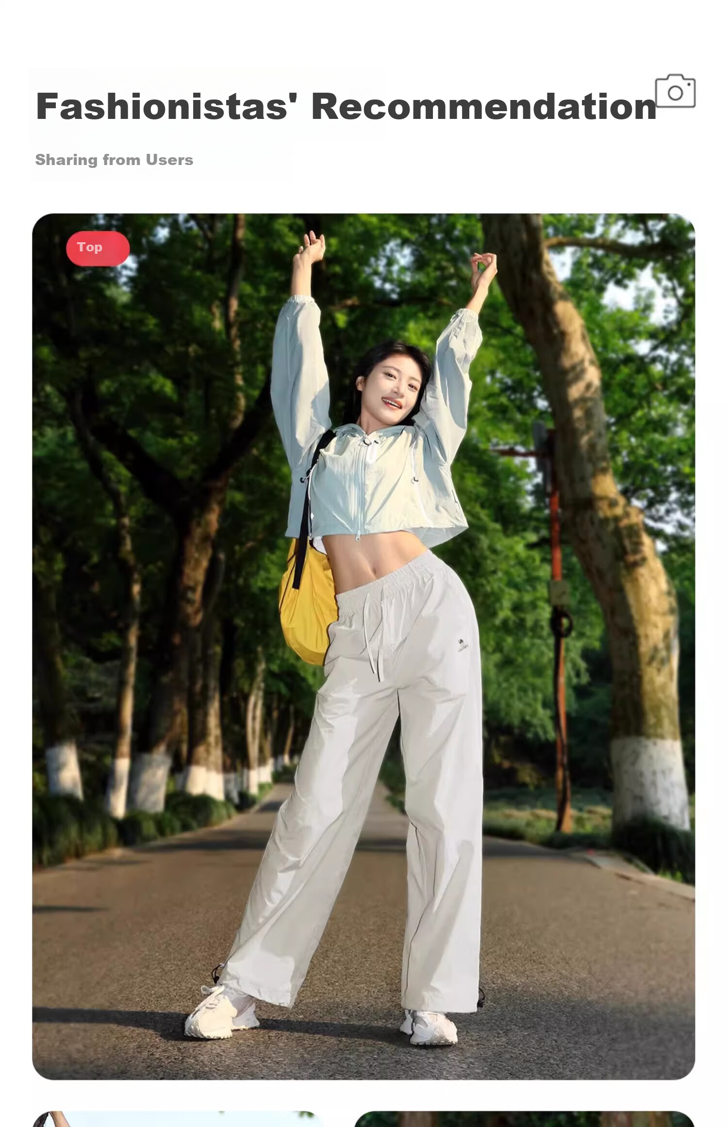 CAMEL [Mangyou] Women's Sports Pants, New Spring And Summer Lightweight Sun Protection Trousers, Loose Wide-Leg Straight Casual Long Pants 1