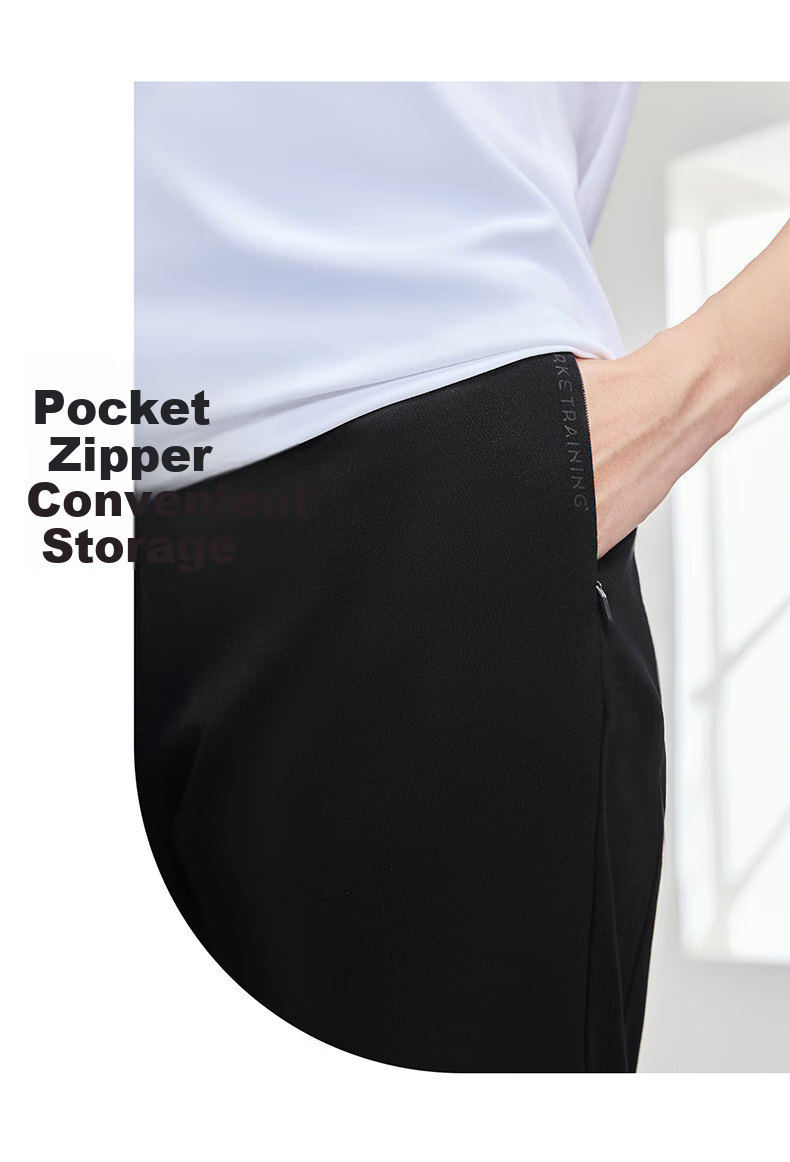 ERKE Women's Sports Casual Pants Autumn Ice-Feel Antibacterial Straight Loose Solid Color Outdoor Knit Trousers 8
